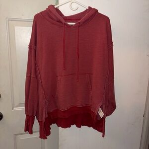 Free People Brick Red Hoodie